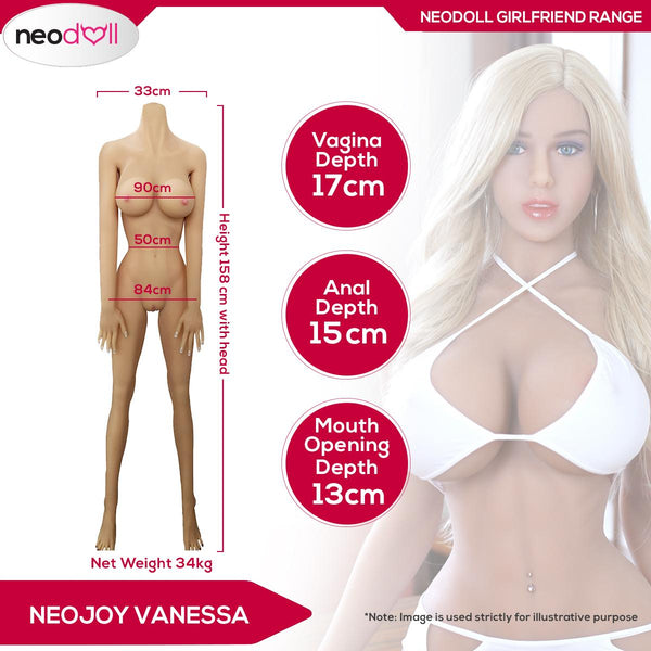 Neodoll Girlfriend Sarah - Realistic Sex Doll -158cm - Tan