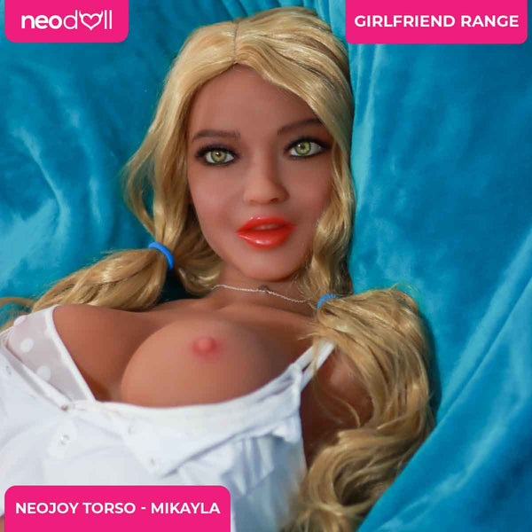 Neojoy Easy Torso With Girlfriend Mikayla Head - Realistic Sex Doll Torso With Head Connector - Tan