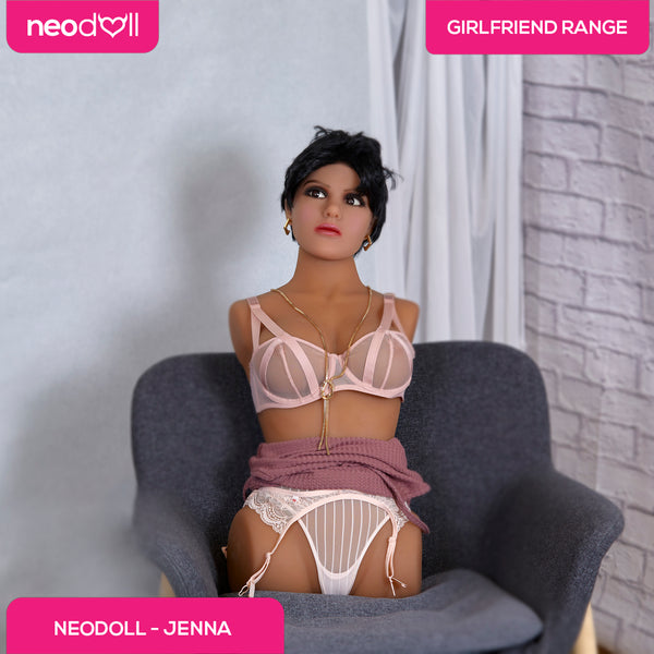 Neojoy Easy Torso With Girlfriend Jenna Head - Realistic Sex Doll Torso With Head Connector - Tan