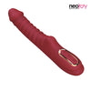 Neojoy - Realistic Dildo Vibrator with 10 Vibrating and 3 Heating Modes With Rounded Texture - Grape Red