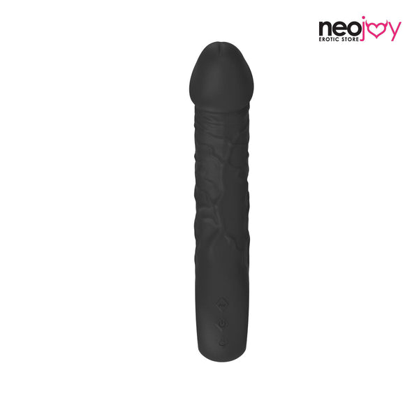 Neojoy - Realistic Dildo Vibrator with 10 Vibrating and 3 Heating Modes with Extra Veins - Black