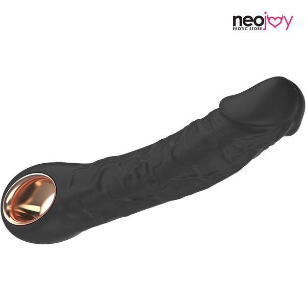 Neojoy - Realistic Dildo Vibrator with 10 Vibrating and 3 Heating Modes with Extra Veins - Black