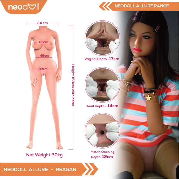 Neodoll Allure Reagan - Realistic Sex Doll - 158cm - Tan