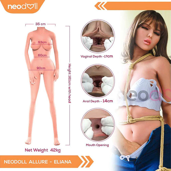 Neodoll Allure Eliana - Realistic Sex Doll -161cm - Tan