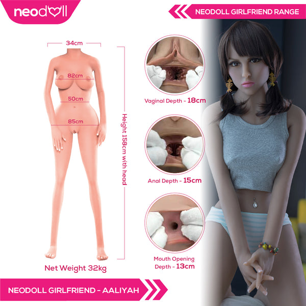 Neodoll Girlfriend Aaliyah - Realistic Sex Doll - 158cm - Tan