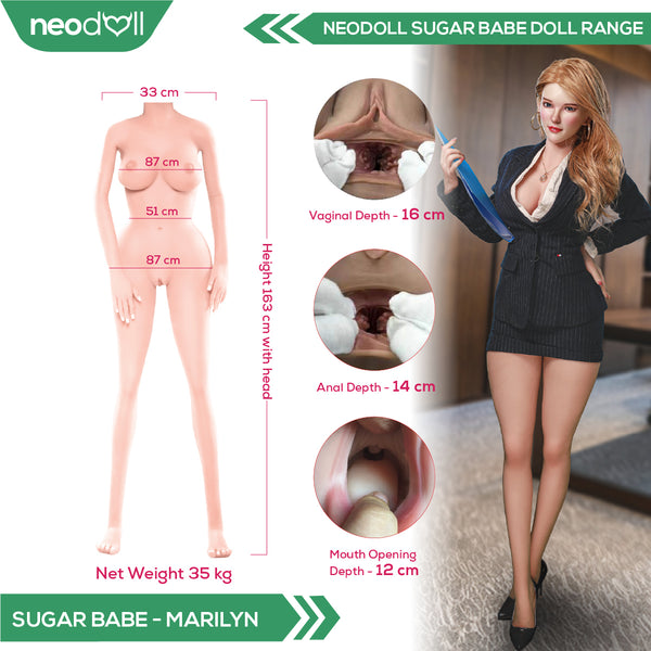 Neodoll Sugar Babe - Marilyn - Full Silicone Sex Doll - 163cm - Silicone