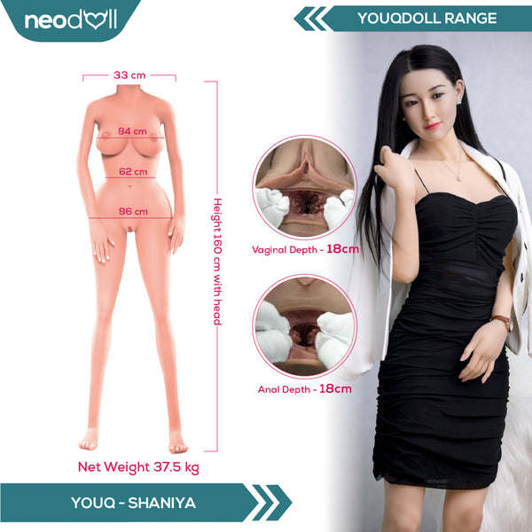 Youqdoll - Shaniya - Realistic Full Silicone Sex doll -160 cm - Natural