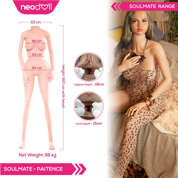 Soulmate - Patience - Full Silicone Sex Doll - Gel Breast - 160cm - Tan