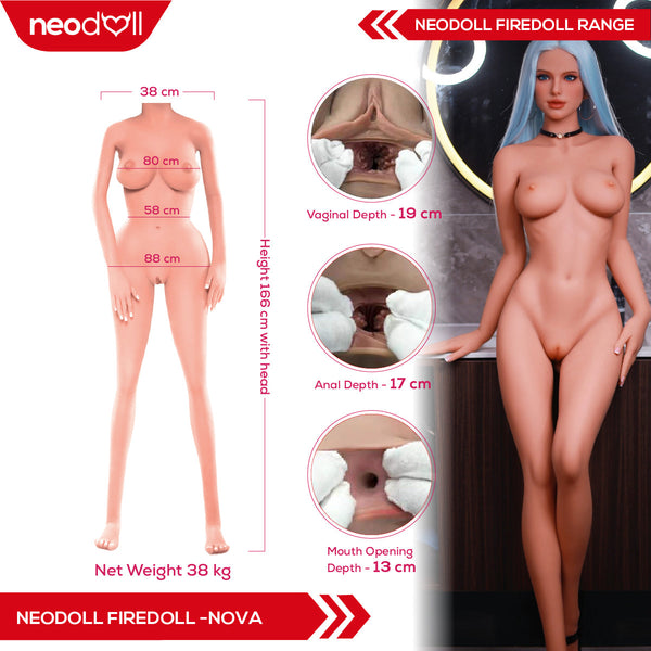 Fire Doll - Nova - Realistic Sex Doll - 166cm - LightTan - Gel Breast