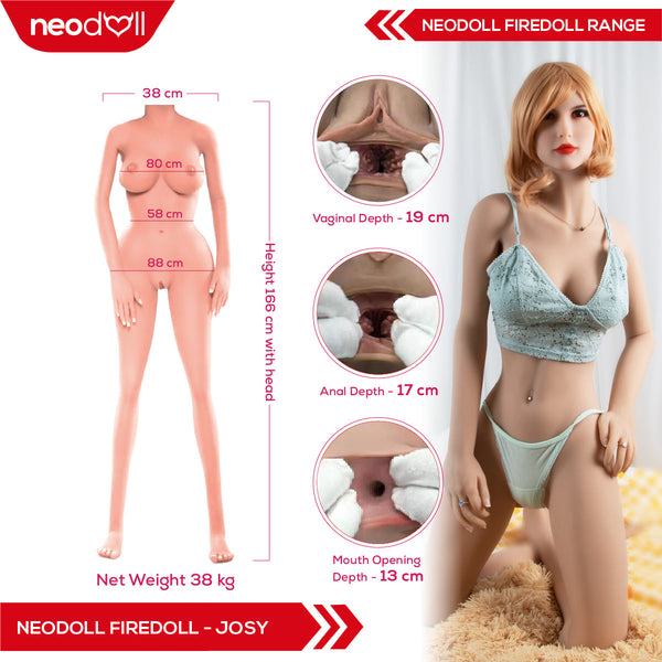 Fire Doll - Brooklyn - Realistic Sex Doll - 166cm - Light Tan - Gel Breast - Articulated Hand