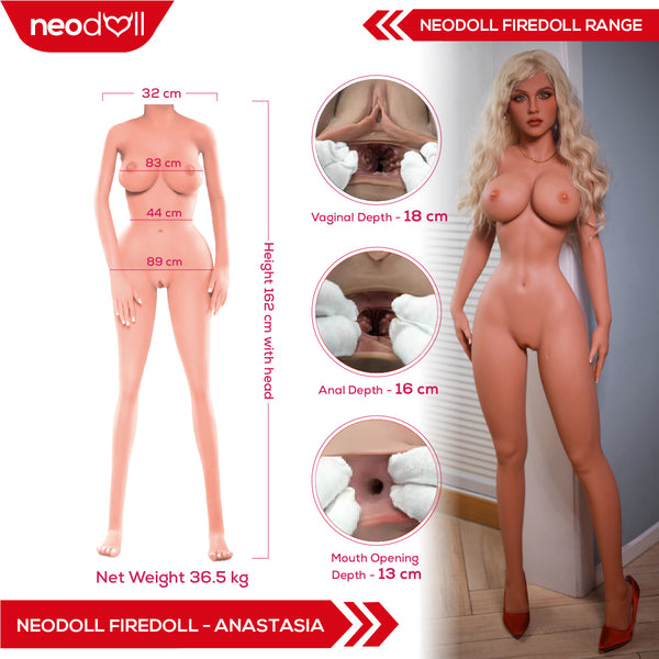 Fire Doll - Anastasia - Realistic Sex Doll - 162cm - Light Tan - Gel Breast