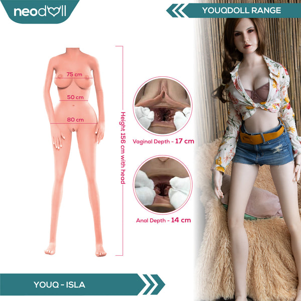 Youqdoll - Isla - Realistic Silicone Sex doll - 165cm - Implanted Hair - Gel Breast - Natural