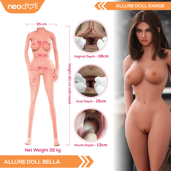 Neodoll Girlfriend Bella- Realistic Sex Doll - Gel Breast - 158cm - Tan