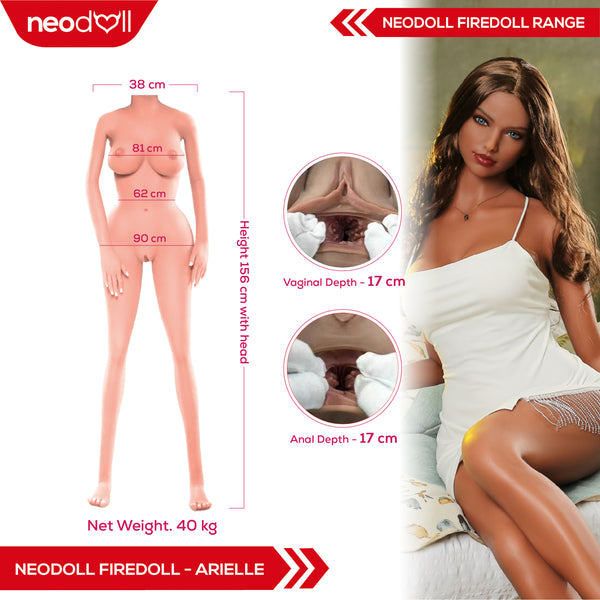 Fire Doll - Arielle - Realistic Sex Doll - 164cm - Light Tan - Gel Breast