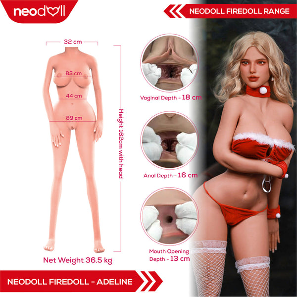 Fire Doll - Adeline - Realistic Sex Doll - 162cm - Light Tan - Gel Breast