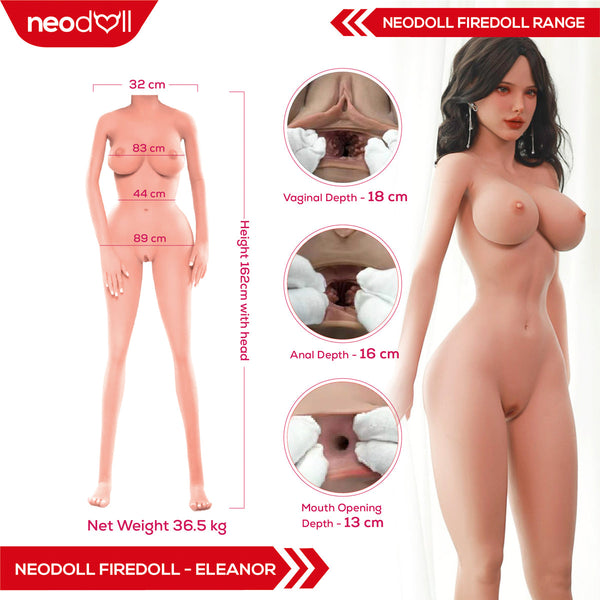 Fire Doll - Eleanor - Realistic Sex Doll - 162cm - Light Tan - Gel Breast