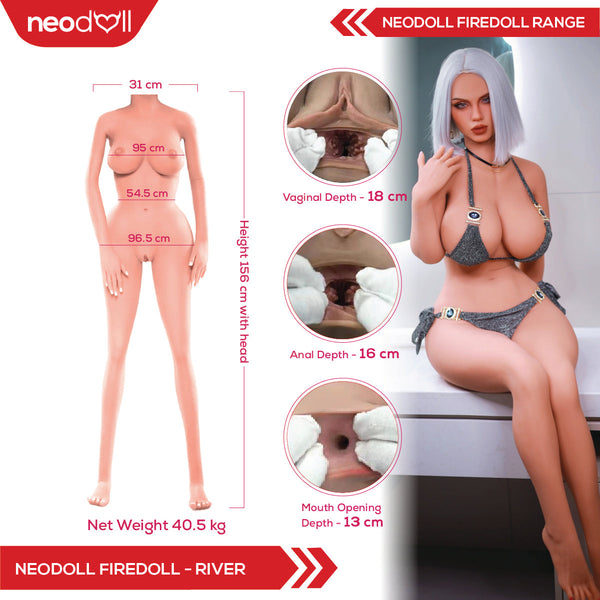 Fire Doll - River - Realistic Sex Doll - 156cm - LightTan - Gel Breast