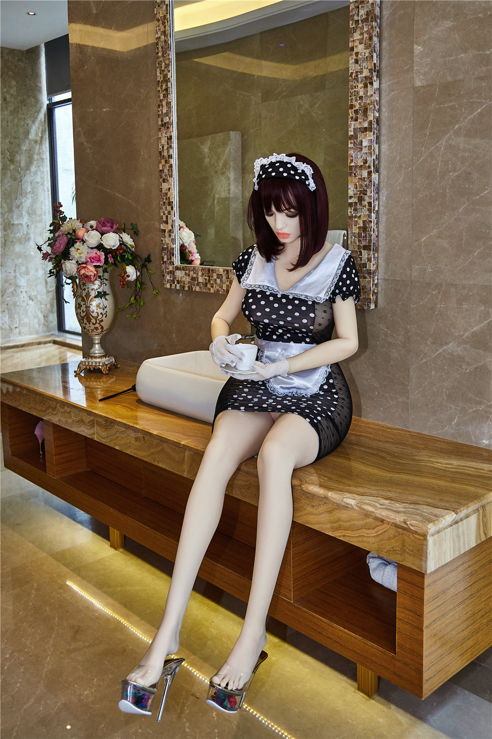 Irontechdoll 170cm Aurora Eyes Closed Face Curvy Body Real Sex Doll