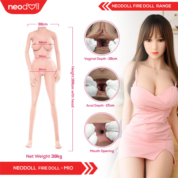 Fire Doll - Mio - Realistic Sex Doll - 166cm - Natural - Gel Breast