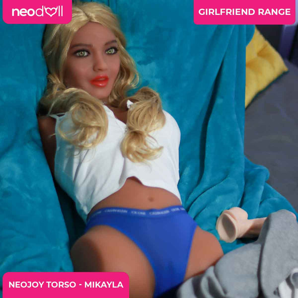 Neojoy Easy Torso With Girlfriend Mikayla Head - Realistic Sex Doll Torso With Head Connector - Tan