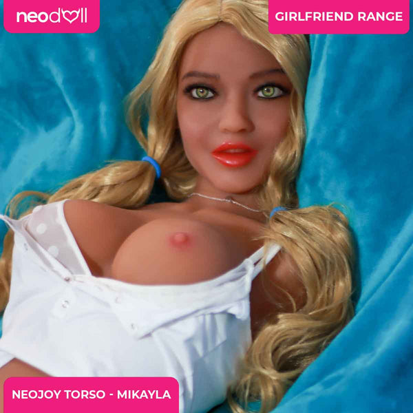 Neojoy Easy Torso With Girlfriend Mikayla Head - Realistic Sex Doll Torso With Head Connector - Tan