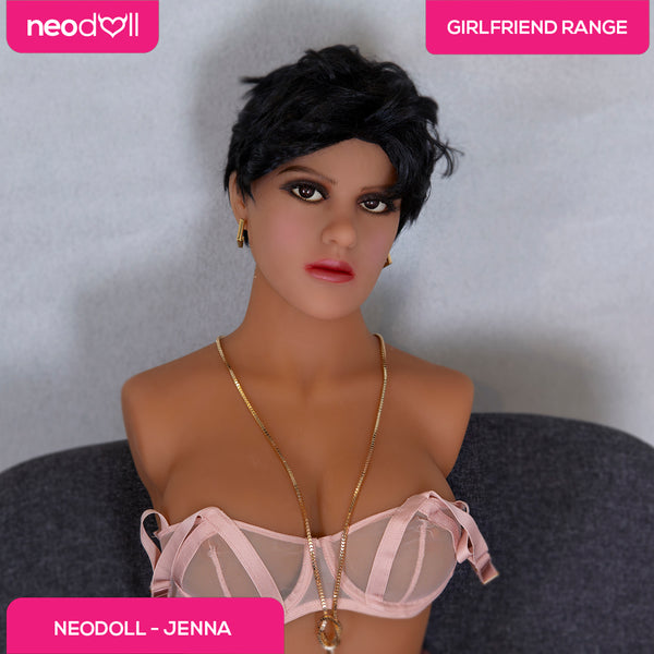 Neojoy Easy Torso With Girlfriend Jenna Head - Realistic Sex Doll Torso With Head Connector - Tan