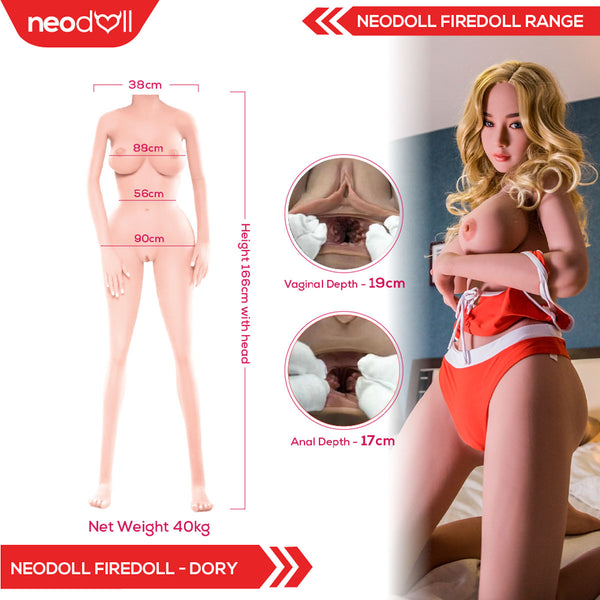 Fire Doll - Dory - Realistic Sex Doll - 166cm - Light Tan - Gel Breast