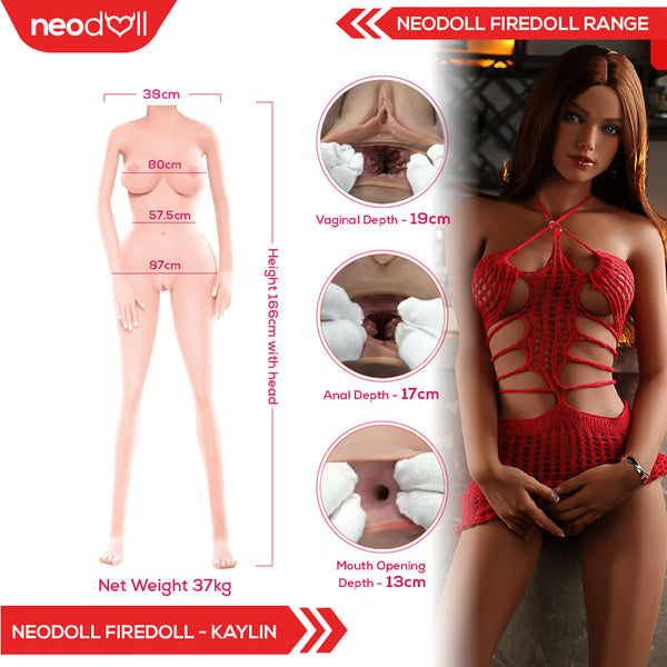 Fire Doll - Kaylin - Realistic Sex Doll - 166cm - Light Tan  - Gel Breast - Articulated Hand