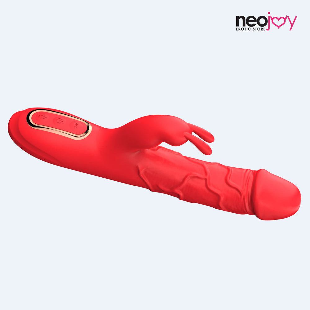 Neojoy - Rabbit Vibrator with 10 Vibrating and 3 Heating Modes - Red