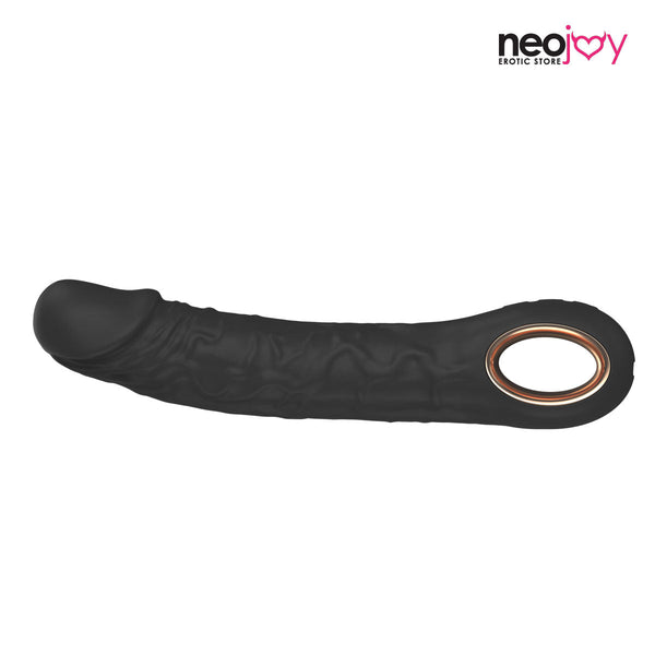 Neojoy - Realistic Dildo Vibrator with 10 Vibrating and 3 Heating Modes with Extra Veins - Black