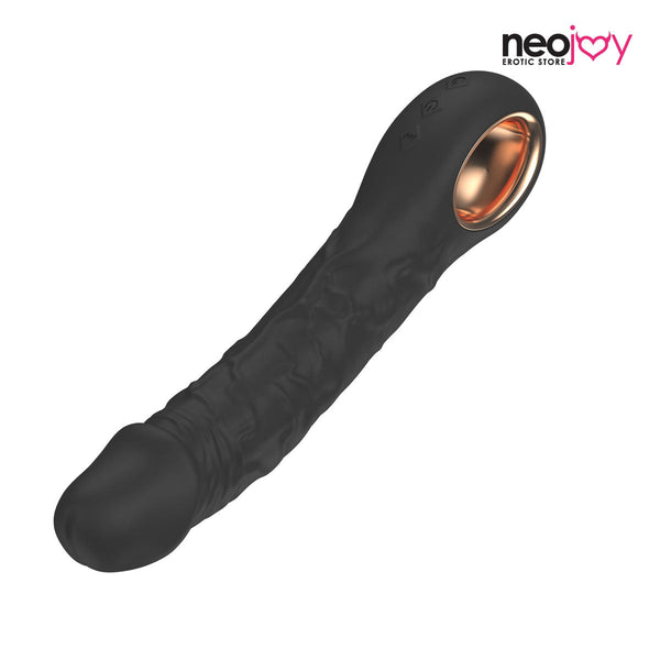 Neojoy - Realistic Dildo Vibrator with 10 Vibrating and 3 Heating Modes with Extra Veins - Black