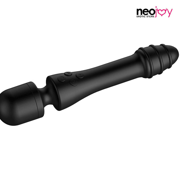 Neojoy - Wand Vibrator with Heated Dual Heads - Black