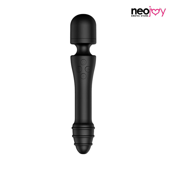 Neojoy - Wand Vibrator with Heated Dual Heads - Black