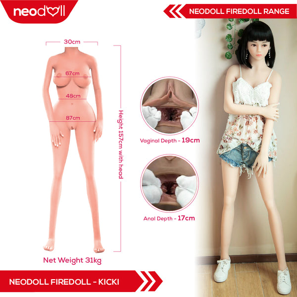 Fire Doll - Kicki - Realistic Sex Doll - 157cm - Natural - Gel Breast