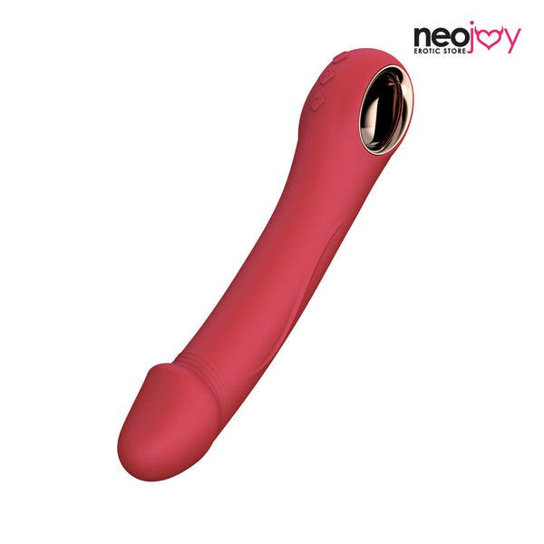 Neojoy - Realistic Dildo Vibrator with 10 Vibrating and 3 Heating Modes - Grape Red