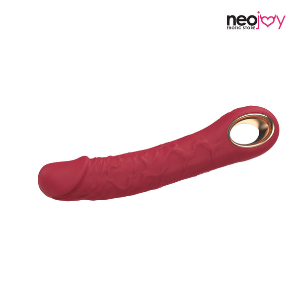 Neojoy - Realistic Dildo Vibrator with 10 Vibrating and 3 Heating Modes with Extra Veins - Grape Red