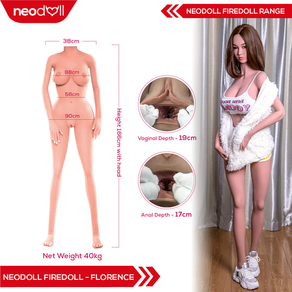 Fire Doll - Florence - Realistic Sex Doll - 166cm - Light Tan - Gel Breast