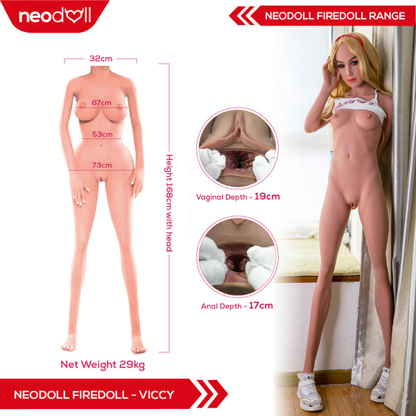 Fire Doll - Viccy - Realistic Sex Doll - 168cm - Light Tan - Gel Breast