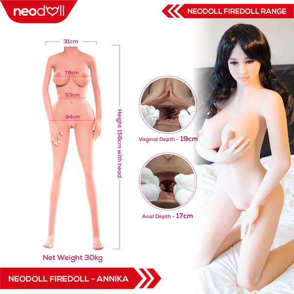 Fire Doll - Annika - Realistic Sex Doll - 156cm - Natural - Gel Breast