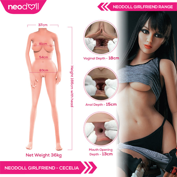 Neodoll Girlfriend Cecelia - Realistic Sex Doll - 166cm - Tan