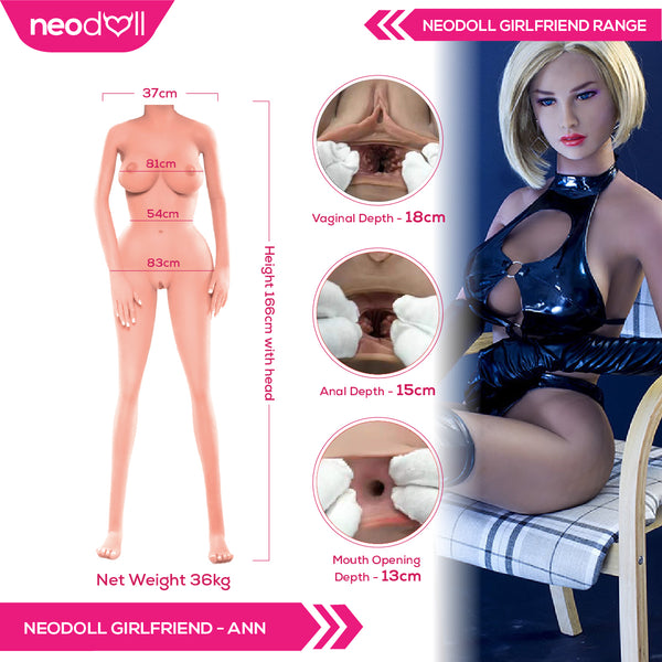 Neodoll Girlfriend Ann - Realistic Sex Doll - 166cm - Tan