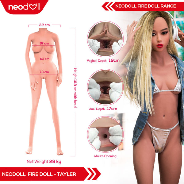 Fire Doll - Tayler - Realistic Sex Doll - 168cm - Light Tan - Gel Breast