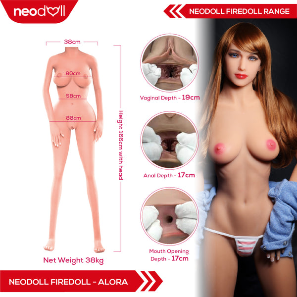 Fire Doll - Alora - Realistic Sex Doll - 166cm - Natural - Gel Breast