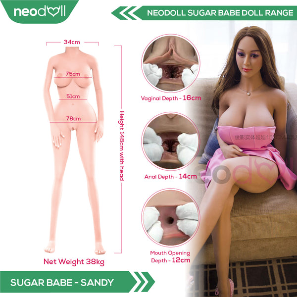 Neodoll Sugar Babe - Sandy - Realistic Sex Doll - 153cm - Wheat