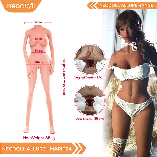 Neodoll Allure Maritza - Realistic Sex Doll -169cm - Black