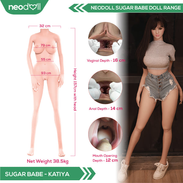 Neodoll Sugar Babe - Katiya - Realistic Sex Doll - Gel Breast - 157cm - Natural
