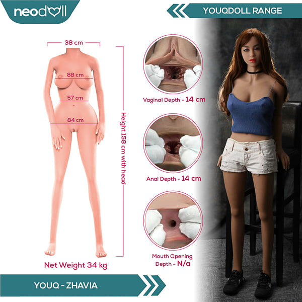 Youqdoll - Zhavia - Realistic Sex doll - 158cm - Tan