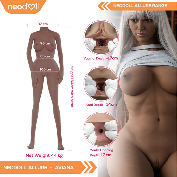 Neodoll Allure Aviana - Realistic Sex Doll - 164cm - Black