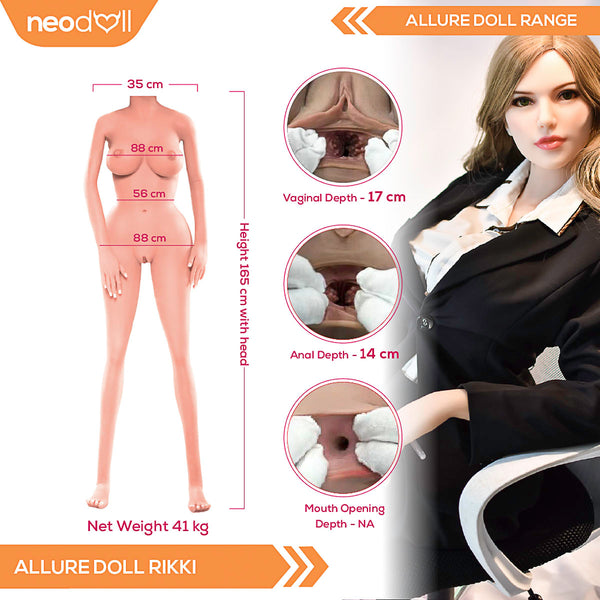 Neodoll Allure Rikki - Realistic Sex Doll - 165cm - Tan