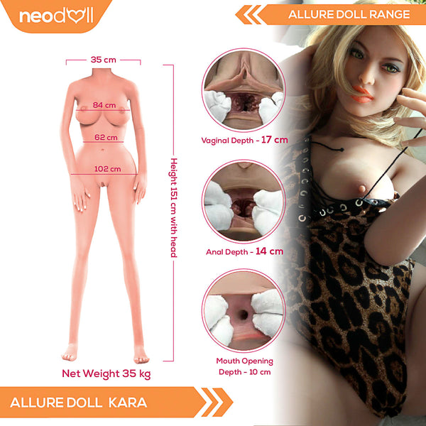 Neodoll Allure Kara - Realistic Sex Doll - 151cm - Tan